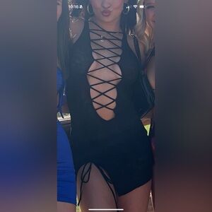 Black White Fox Dress